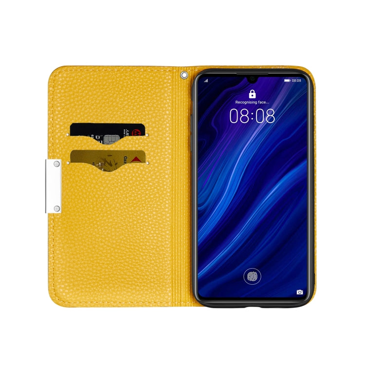 For Huawei P30 Lite Litchi Texture Horizontal Flip Leather Case with Holder & Card Slots
