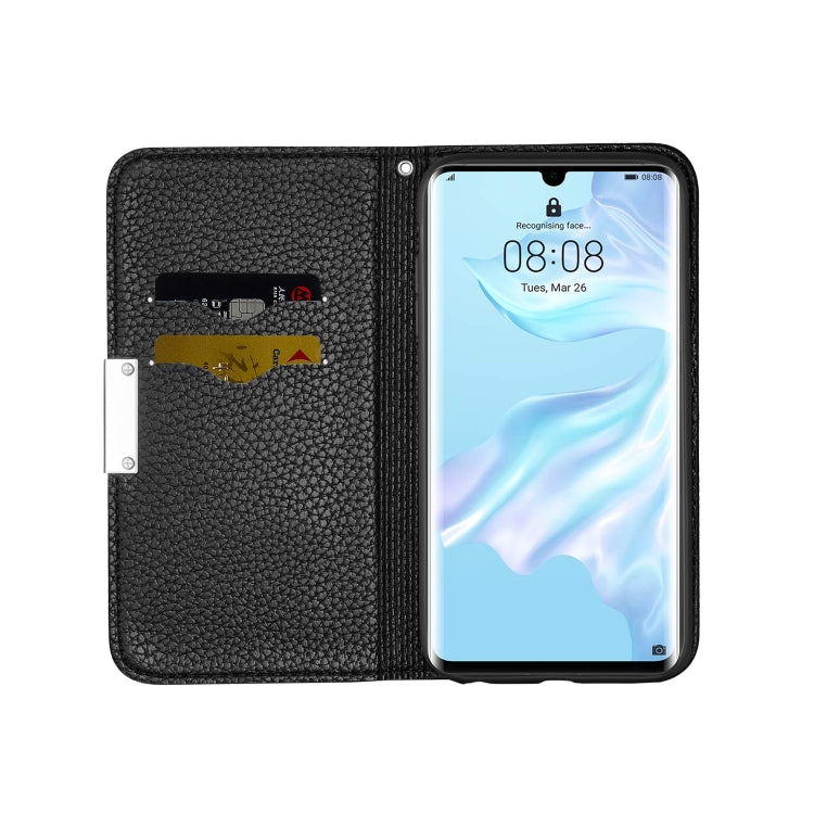 For Huawei P30 Pro Litchi Texture Horizontal Flip Leather Case with Holder & Card Slots