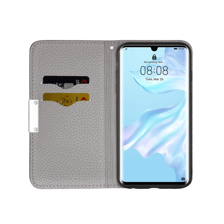 For Huawei P30 Pro Litchi Texture Horizontal Flip Leather Case with Holder & Card Slots