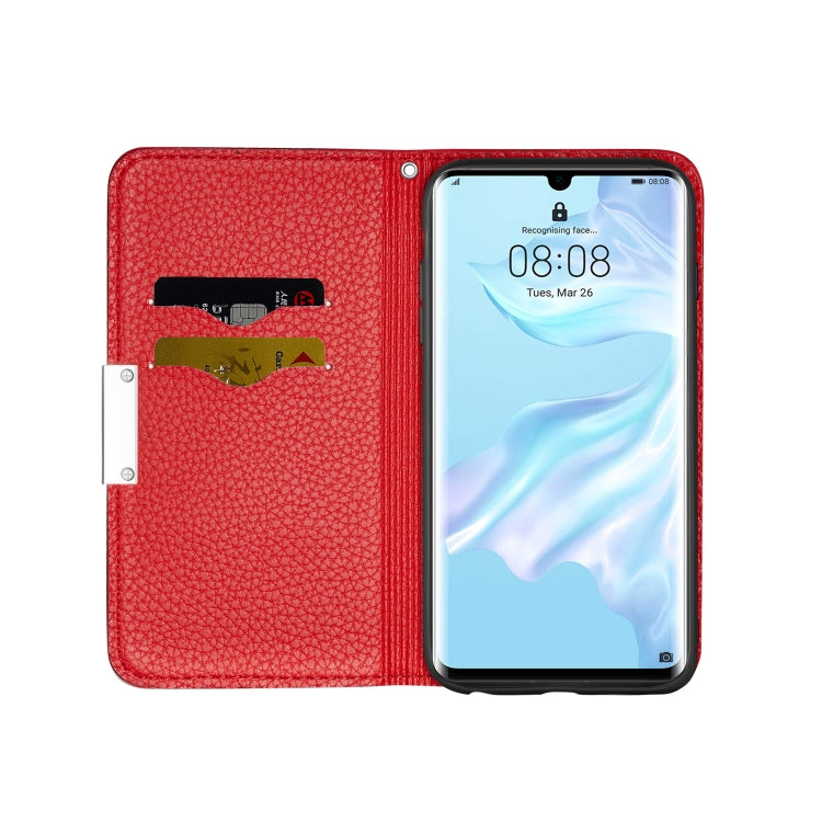 For Huawei P30 Pro Litchi Texture Horizontal Flip Leather Case with Holder & Card Slots