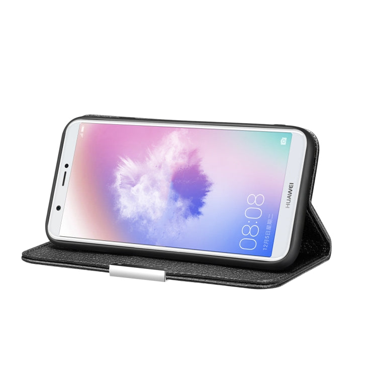 For Huawei Enjoy 7S Litchi Texture Horizontal Flip Leather Case with Holder & Card Slots