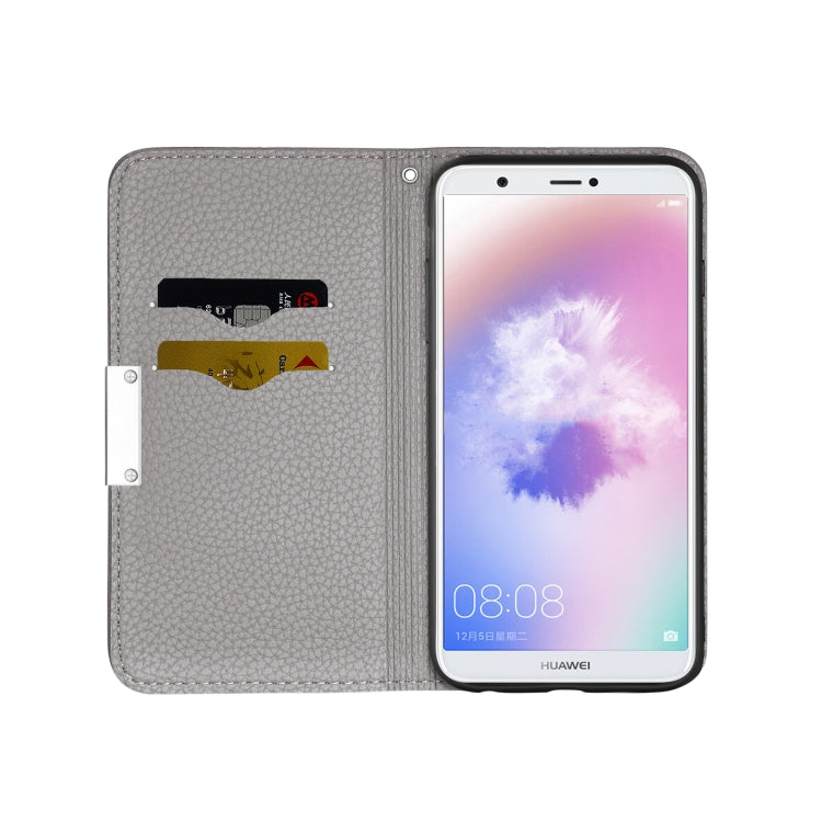 For Huawei Enjoy 7S Litchi Texture Horizontal Flip Leather Case with Holder & Card Slots