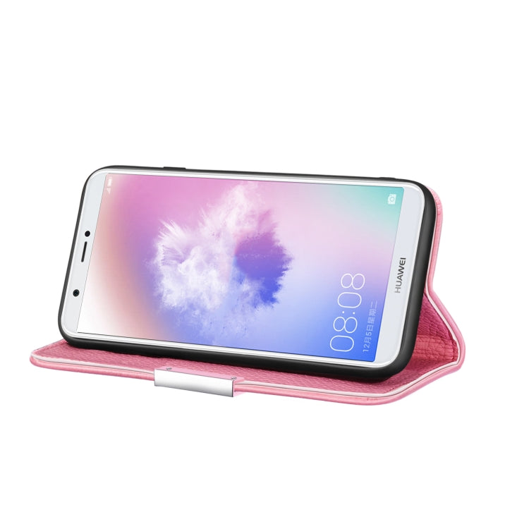 For Huawei Enjoy 7S Litchi Texture Horizontal Flip Leather Case with Holder & Card Slots