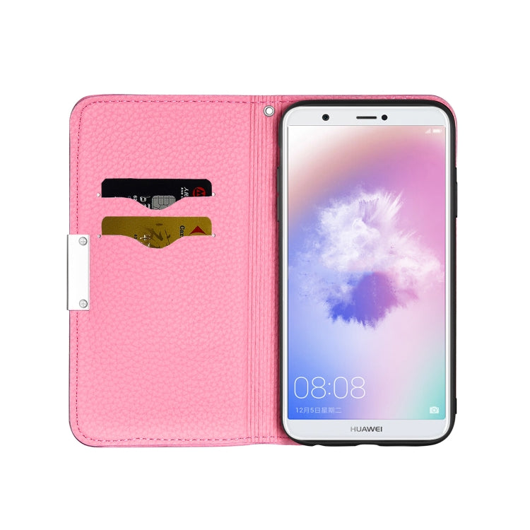 For Huawei Enjoy 7S Litchi Texture Horizontal Flip Leather Case with Holder & Card Slots