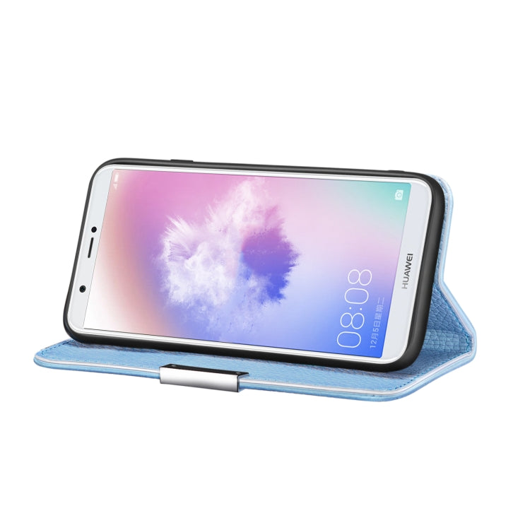 For Huawei Enjoy 7S Litchi Texture Horizontal Flip Leather Case with Holder & Card Slots