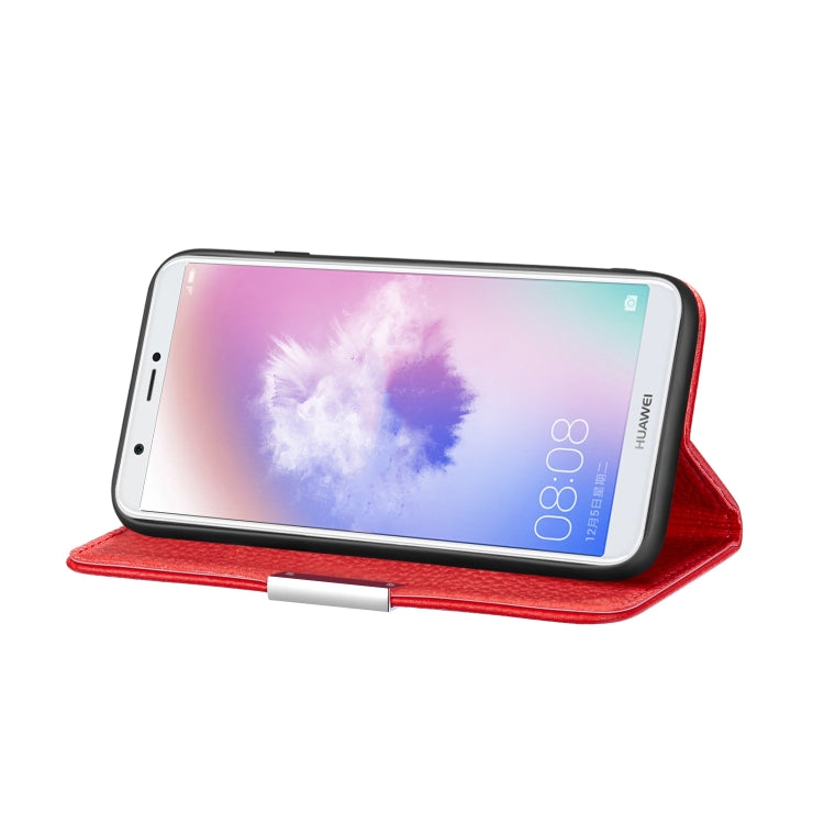 For Huawei Enjoy 7S Litchi Texture Horizontal Flip Leather Case with Holder & Card Slots