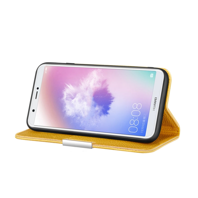 For Huawei Enjoy 7S Litchi Texture Horizontal Flip Leather Case with Holder & Card Slots