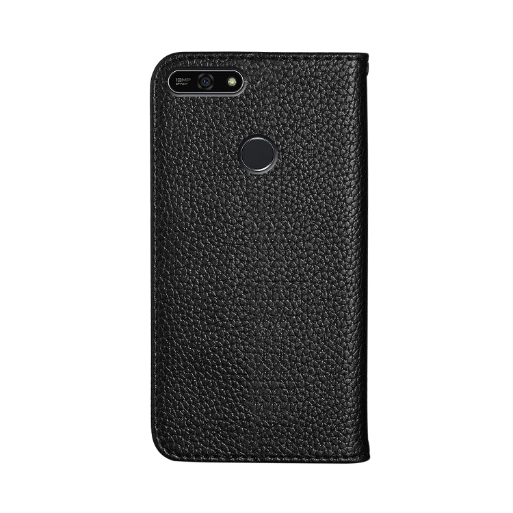 For Huawei Honor 7A Litchi Texture Horizontal Flip Leather Case with Holder & Card Slots