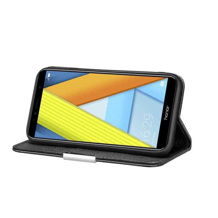 For Huawei Honor 7A Litchi Texture Horizontal Flip Leather Case with Holder & Card Slots