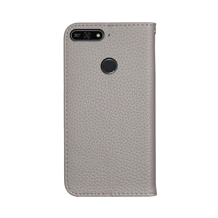 For Huawei Honor 7A Litchi Texture Horizontal Flip Leather Case with Holder & Card Slots
