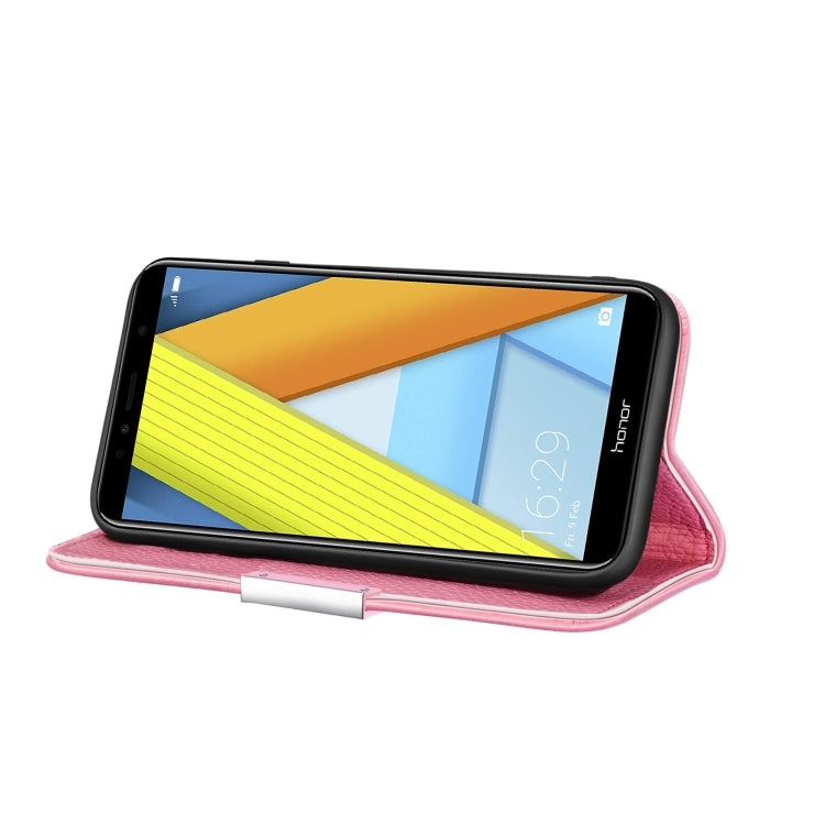 For Huawei Honor 7A Litchi Texture Horizontal Flip Leather Case with Holder & Card Slots