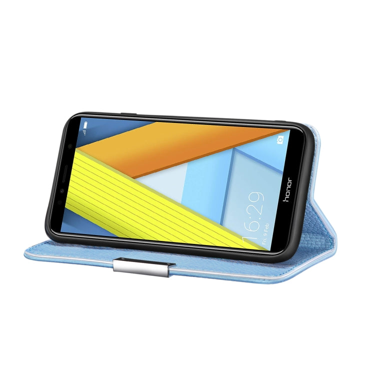 For Huawei Honor 7A Litchi Texture Horizontal Flip Leather Case with Holder & Card Slots