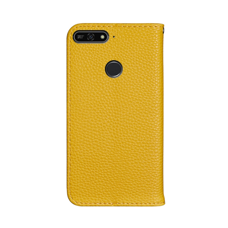 For Huawei Honor 7A Litchi Texture Horizontal Flip Leather Case with Holder & Card Slots
