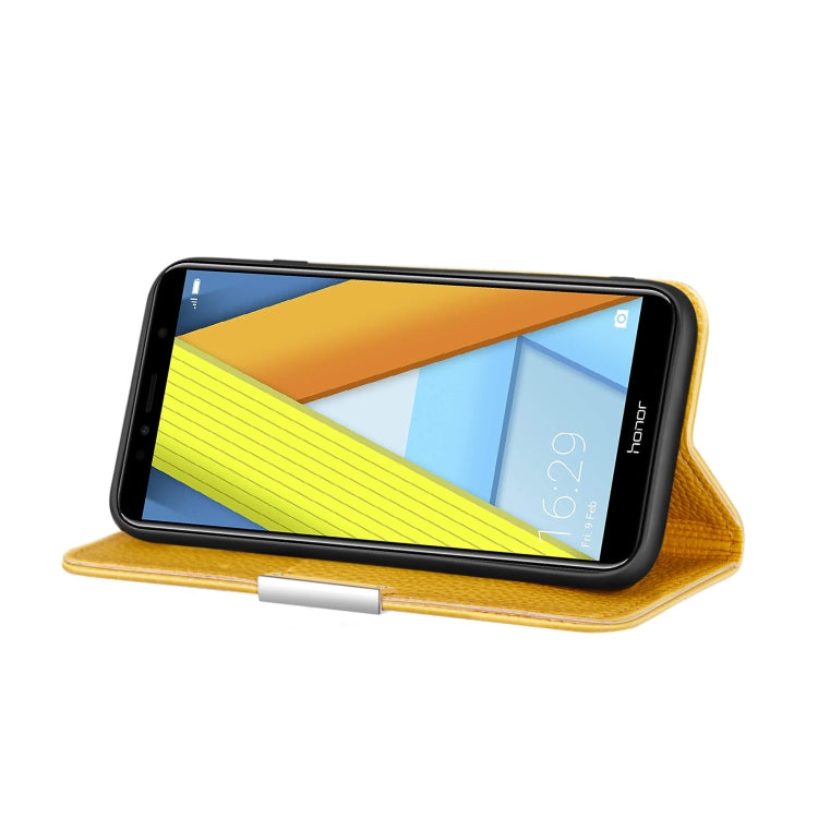 For Huawei Honor 7A Litchi Texture Horizontal Flip Leather Case with Holder & Card Slots