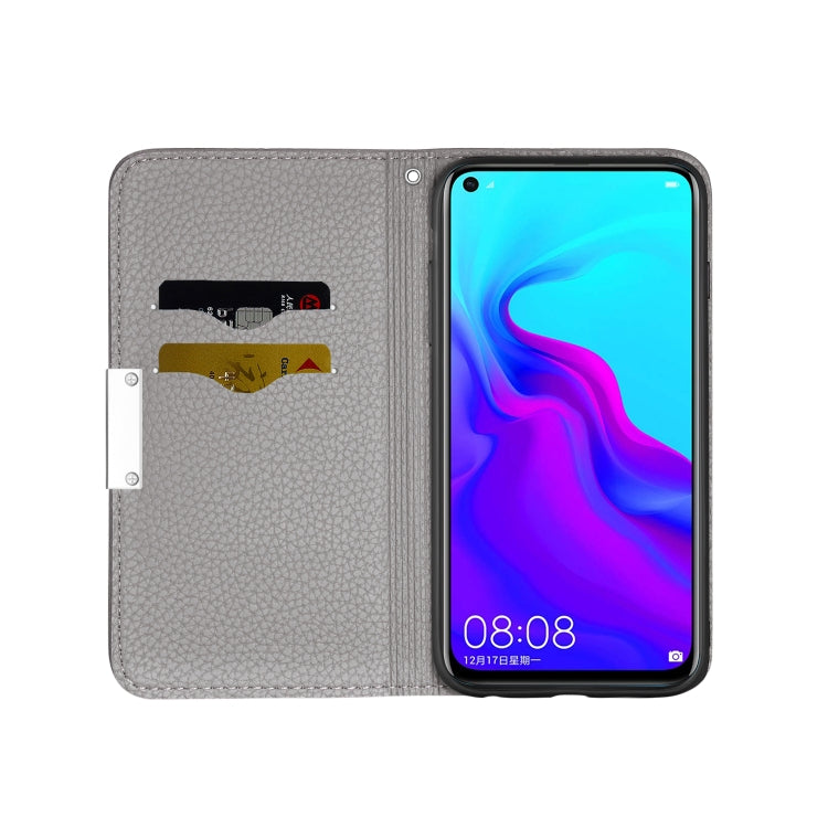 For Huawei Honor 20 Litchi Texture Horizontal Flip Leather Case with Holder & Card Slots