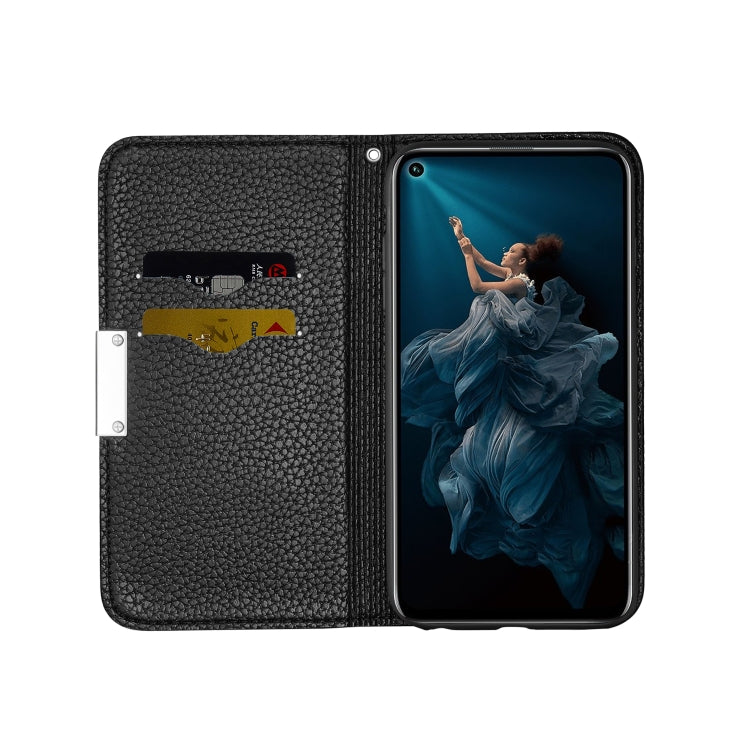 For Huawei Honor 20 Pro Litchi Texture Horizontal Flip Leather Case with Holder & Card Slots