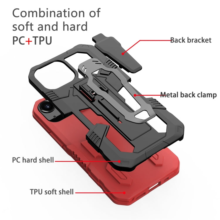 For iPhone 13 mini Machine Armor Warrior Shockproof PC + TPU Protective Case