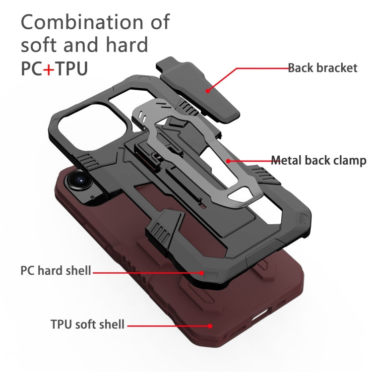 For iPhone 13 mini Machine Armor Warrior Shockproof PC + TPU Protective Case