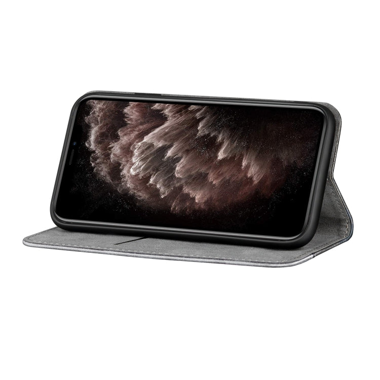 For iPhone 13 Pro Business Solid Color Stitching Horizontal Flip Leather Case with Holder & Card Slots