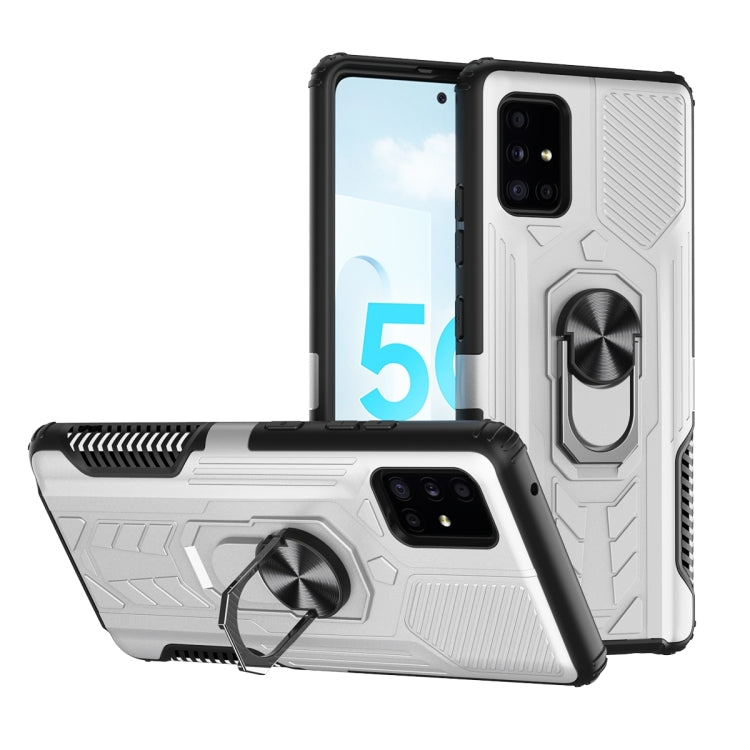 For Samsung Galaxy A51 5G 10 PCS Shield Armor PC+TPU Protective Case with 360 Degree Rotation Ring Holder