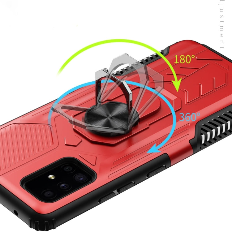 For Samsung Galaxy A51 5G 10 PCS Shield Armor PC+TPU Protective Case with 360 Degree Rotation Ring Holder