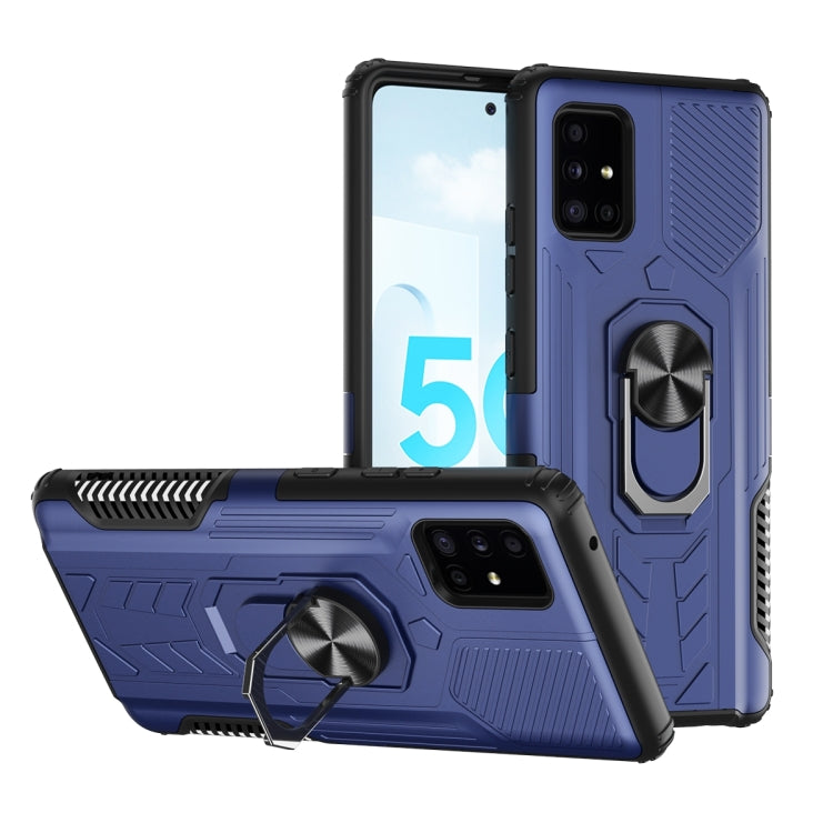 For Samsung Galaxy A51 5G 10 PCS Shield Armor PC+TPU Protective Case with 360 Degree Rotation Ring Holder