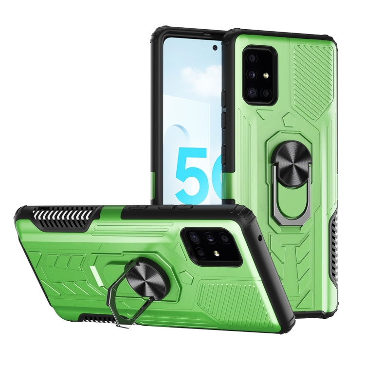 For Samsung Galaxy A51 5G 10 PCS Shield Armor PC+TPU Protective Case with 360 Degree Rotation Ring Holder