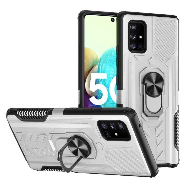 For Samsung Galaxy A71 5G 10 PCS Shield Armor PC+TPU Protective Case with 360 Degree Rotation Ring Holder