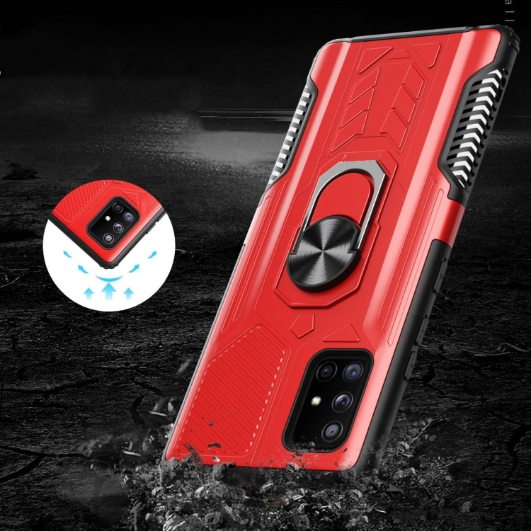 For Samsung Galaxy A71 5G 10 PCS Shield Armor PC+TPU Protective Case with 360 Degree Rotation Ring Holder