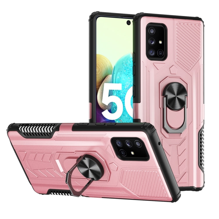 For Samsung Galaxy A71 5G 10 PCS Shield Armor PC+TPU Protective Case with 360 Degree Rotation Ring Holder