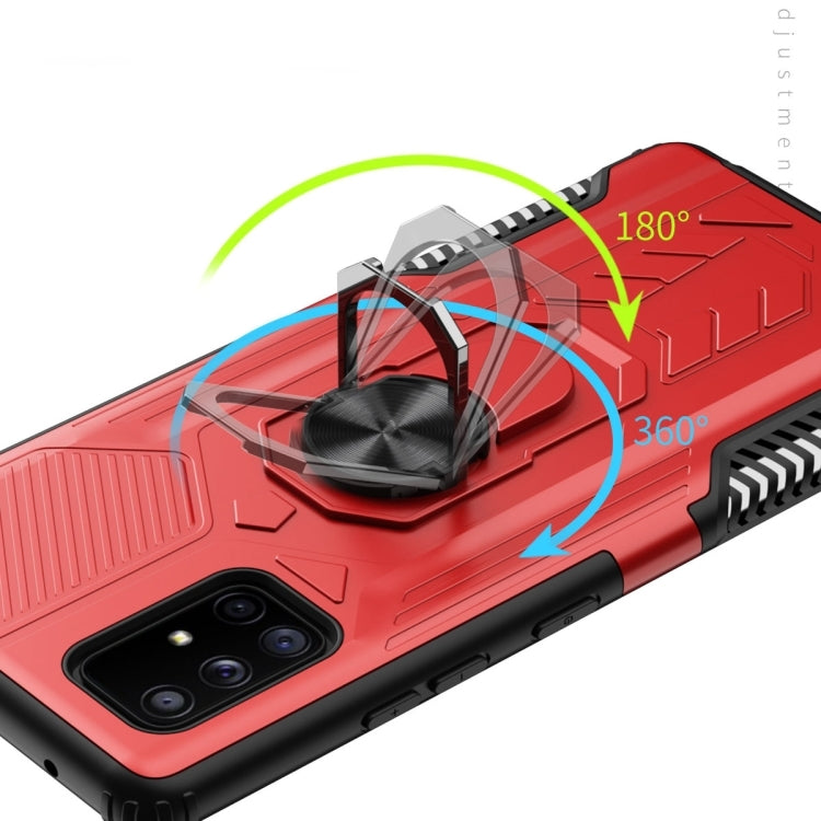 For Samsung Galaxy A71 5G 10 PCS Shield Armor PC+TPU Protective Case with 360 Degree Rotation Ring Holder