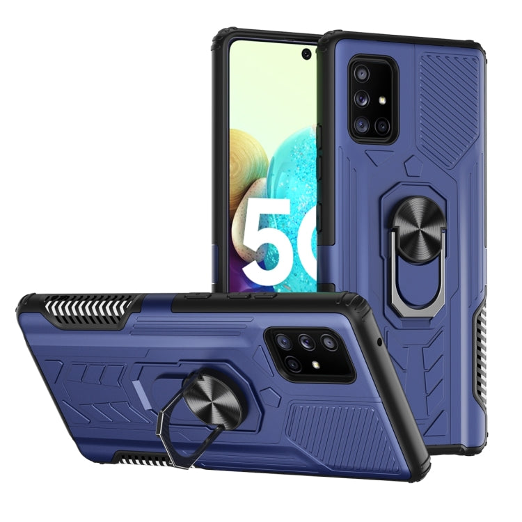 For Samsung Galaxy A71 5G 10 PCS Shield Armor PC+TPU Protective Case with 360 Degree Rotation Ring Holder