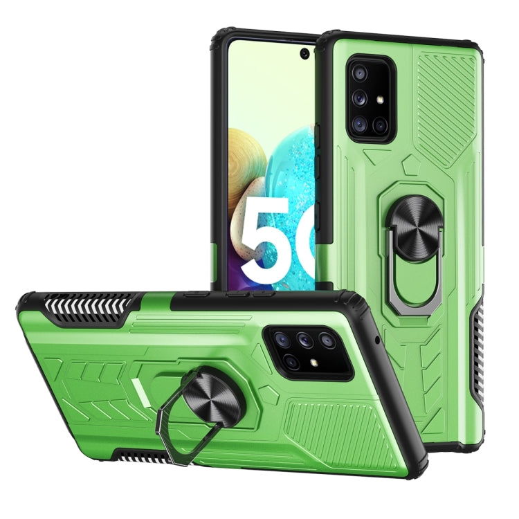 For Samsung Galaxy A71 5G 10 PCS Shield Armor PC+TPU Protective Case with 360 Degree Rotation Ring Holder