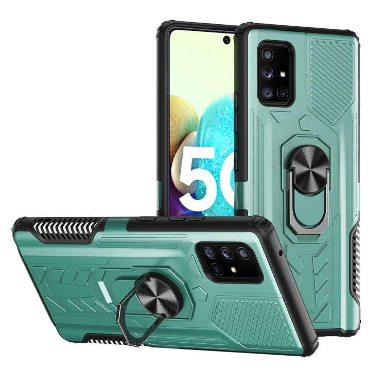 For Samsung Galaxy A71 5G 10 PCS Shield Armor PC+TPU Protective Case with 360 Degree Rotation Ring Holder