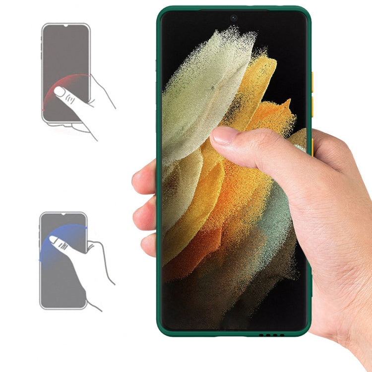 For Samsung Galaxy A32 Dual-color Skin Feel TPU + PC Magnetic Shockproof Case with Invisible Holder