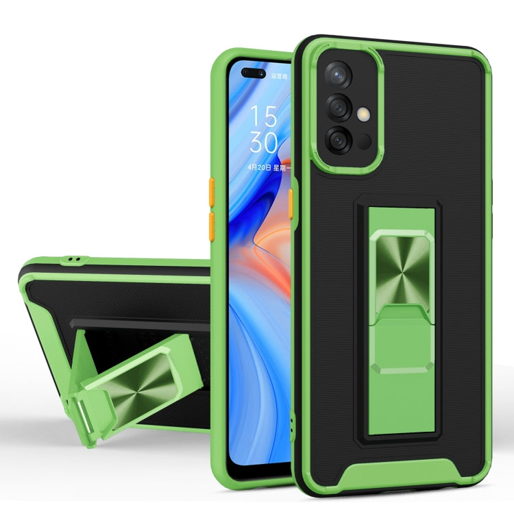 For Samsung Galaxy M40s Dual-color Skin Feel TPU + PC Magnetic Shockproof Case with Invisible Holder