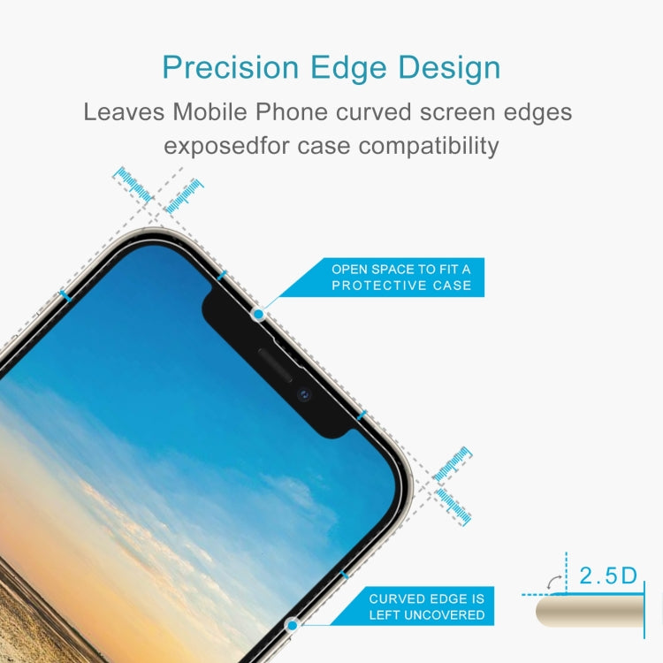 For iPhone 13 mini 50pcs 0.26mm 9H 2.5D Tempered Glass Film