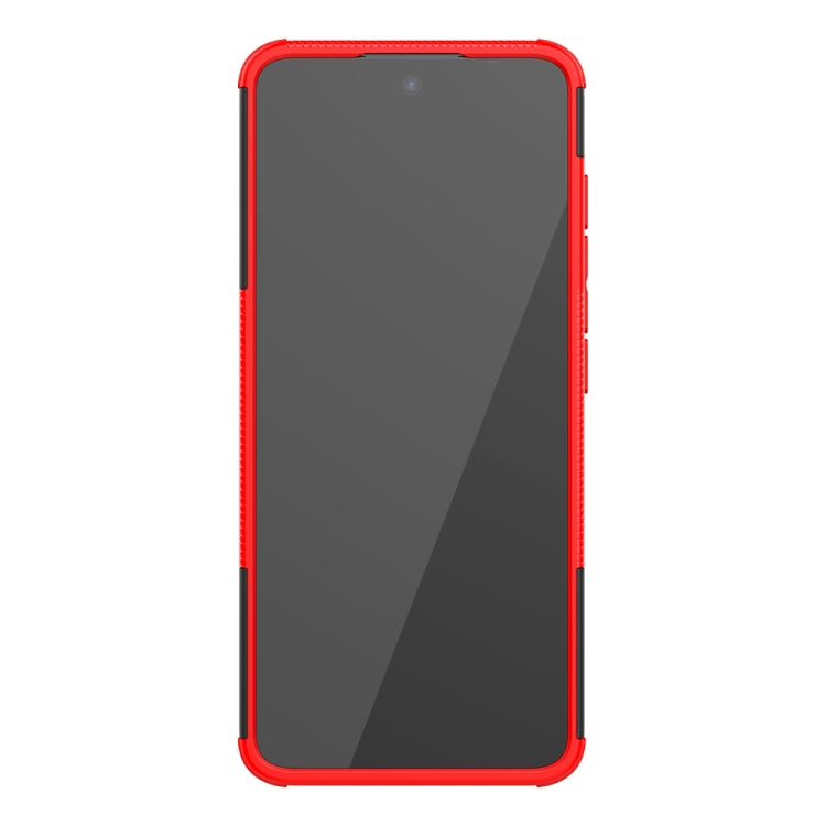 For Motorola Moto G60 Tire Texture Shockproof TPU+PC Protective Case with Holder