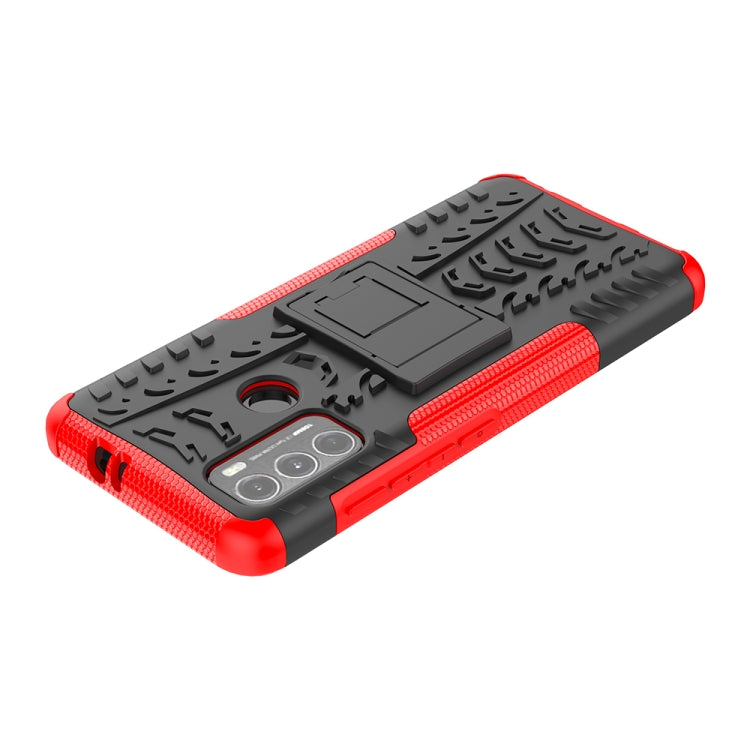 For Motorola Moto G60 Tire Texture Shockproof TPU+PC Protective Case with Holder