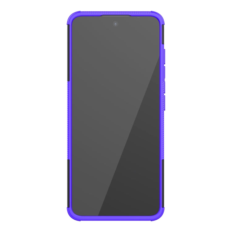 For Motorola Moto G60 Tire Texture Shockproof TPU+PC Protective Case with Holder