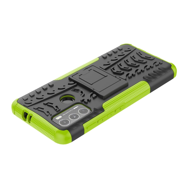 For Motorola Moto G60 Tire Texture Shockproof TPU+PC Protective Case with Holder