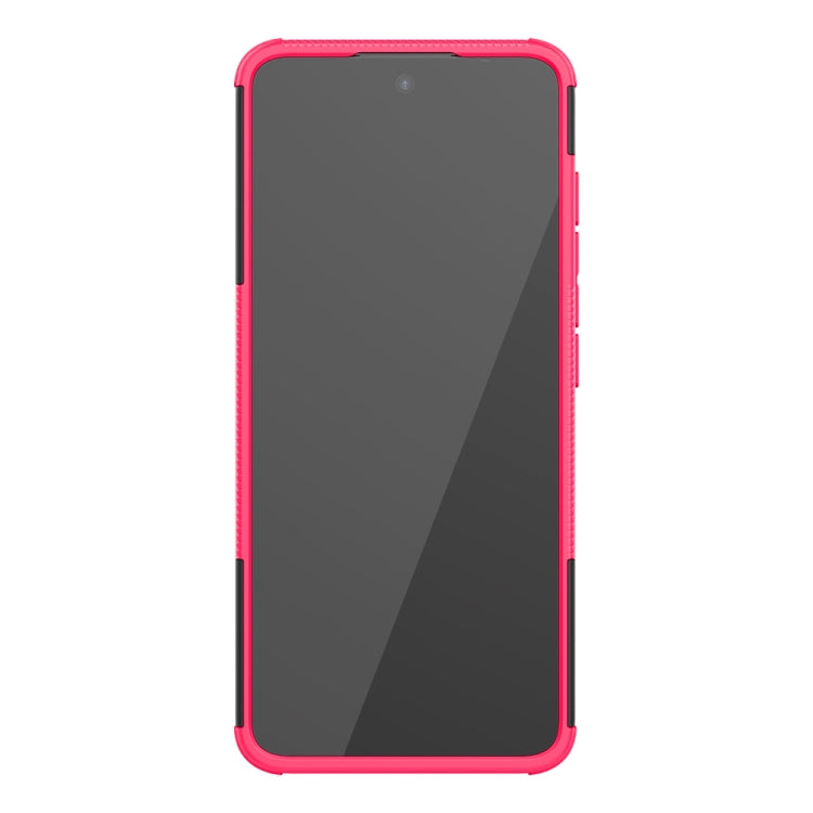 For Motorola Moto G60 Tire Texture Shockproof TPU+PC Protective Case with Holder