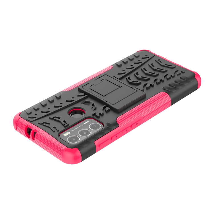 For Motorola Moto G60 Tire Texture Shockproof TPU+PC Protective Case with Holder