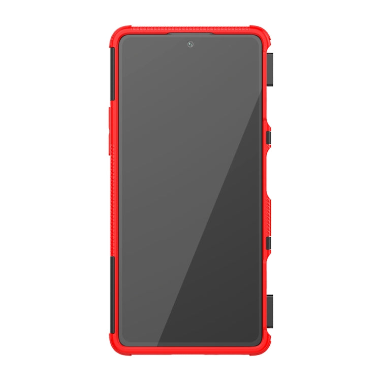 For Xiaomi Redmi K40 Gaming Tire Texture Shockproof TPU+PC Protective Case with Holder