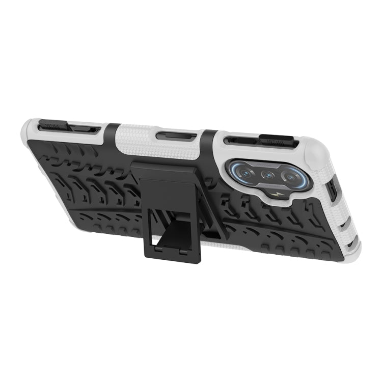For Xiaomi Redmi K40 Gaming Tire Texture Shockproof TPU+PC Protective Case with Holder
