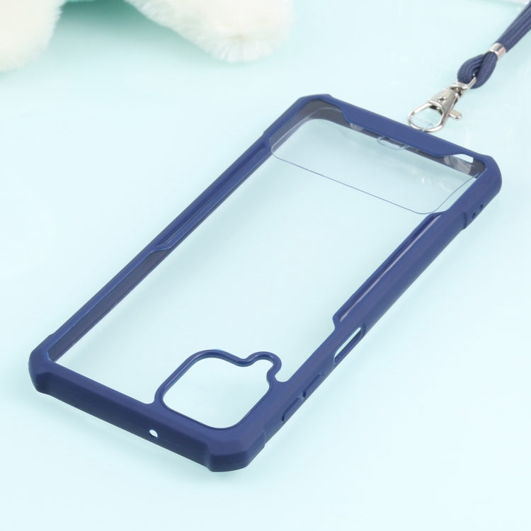 For Samsung Galaxy A12 5G Acrylic + Color TPU Shockproof Case with Neck Lanyard