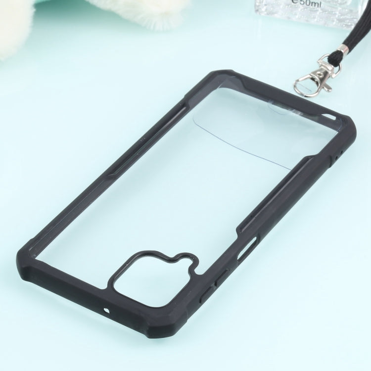 For Samsung Galaxy A12 5G Acrylic + Color TPU Shockproof Case with Neck Lanyard