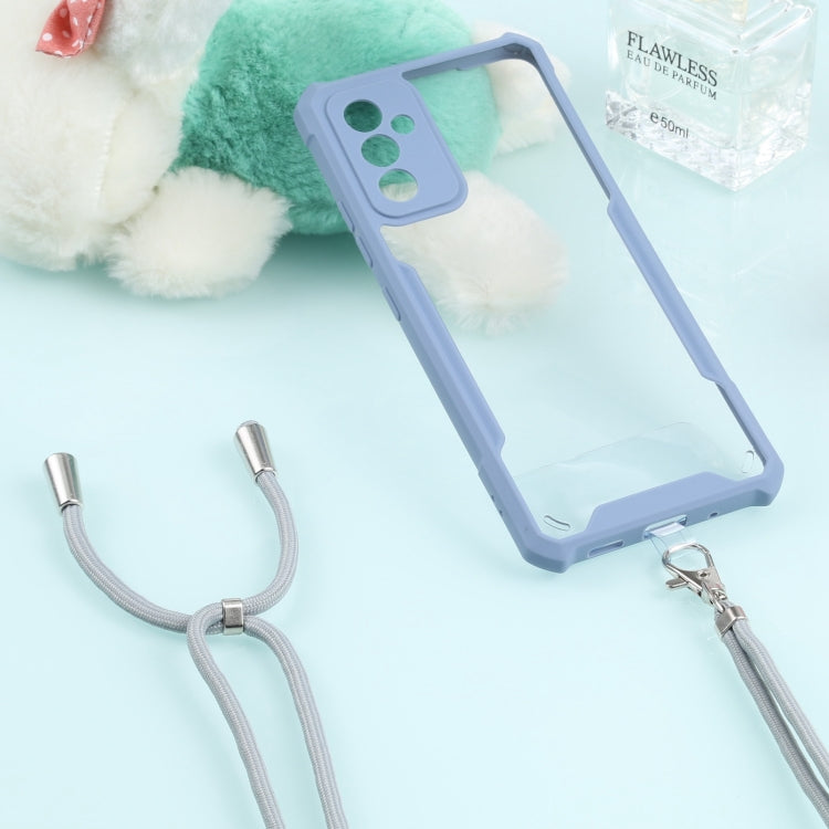For Samsung Galaxy A82 Acrylic + Color TPU Shockproof Case with Neck Lanyard