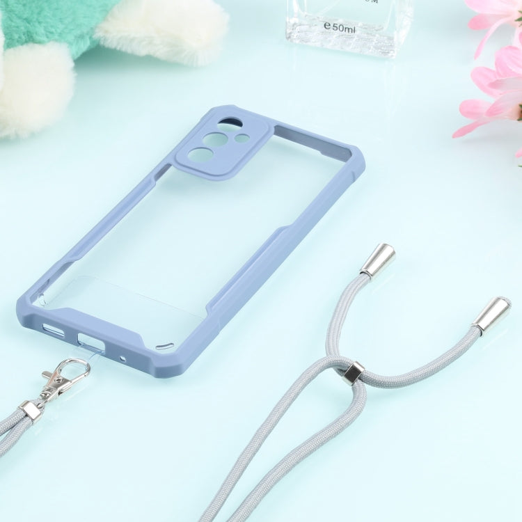 For Samsung Galaxy A82 Acrylic + Color TPU Shockproof Case with Neck Lanyard