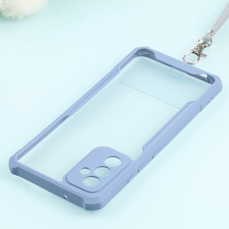 For Samsung Galaxy A82 Acrylic + Color TPU Shockproof Case with Neck Lanyard